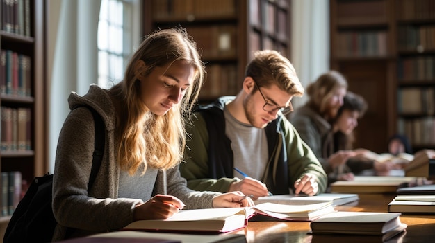 un étudiant qui lit un livre