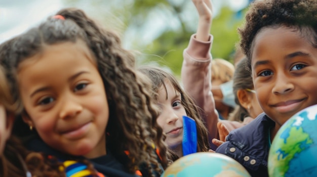 Des étudiants et des enfants célèbrent la Journée de la Terre