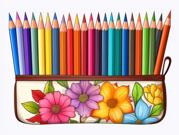 Photo un étui à crayon polyvalent pour tous vos besoins créatifs clipart éducatif école clipart génératif ai