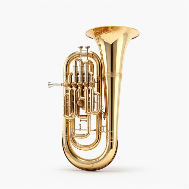 Photo euphonium avec un fond blanc de haute qualité ultra