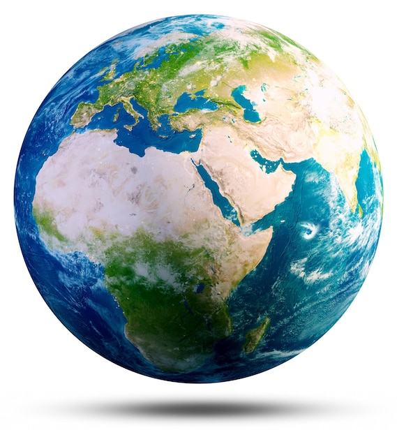Europe et Asie Planète Terre Éléments de cette image fournie par la NASA rendu 3D