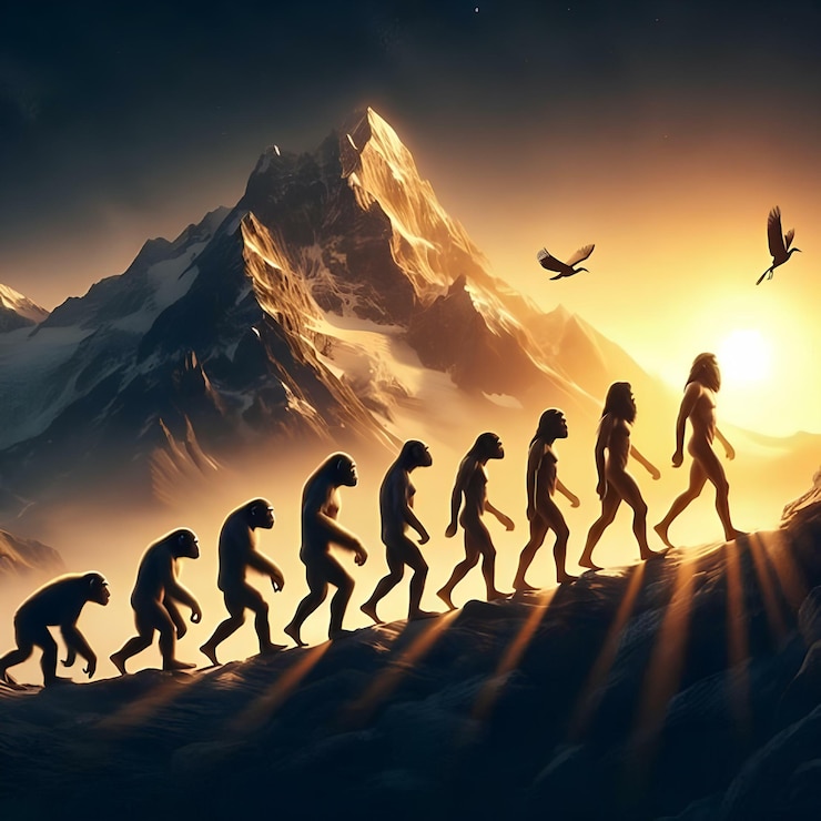 Photo l'évolution de l'espèce humaine