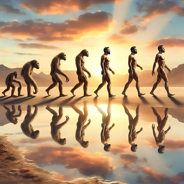 Photo l'évolution de l'espèce humaine