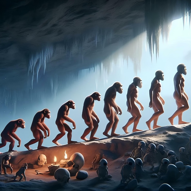 Photo l'évolution de l'espèce humaine