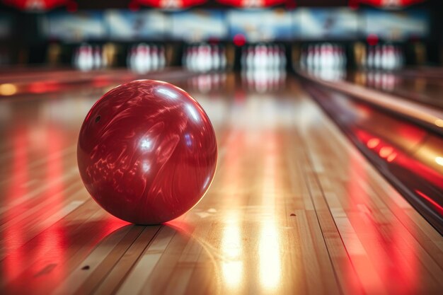 Photo l'excellence du bowling la précision du point d'épingle