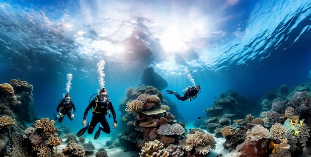 excursion à la plongée dans les fonds marins