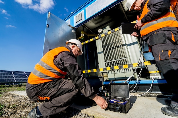 Exécution des travaux de mesure électrique sur le transformateur de puissance