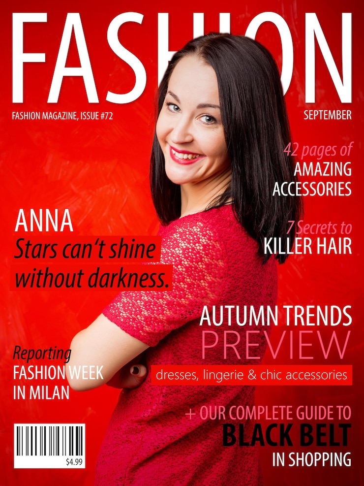 Photo exemple de couverture de magazine de mode