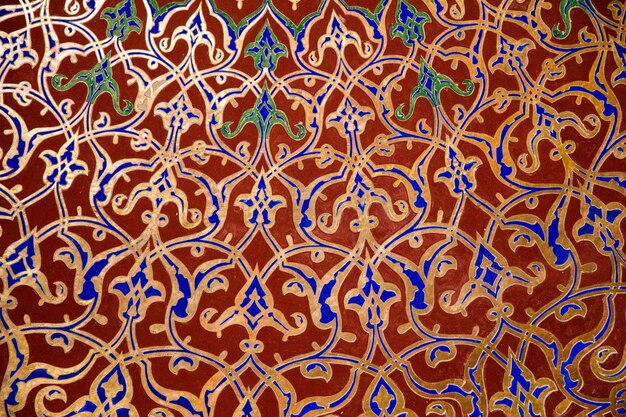 Photo exemple de motif d'art floral de l'époque ottomane