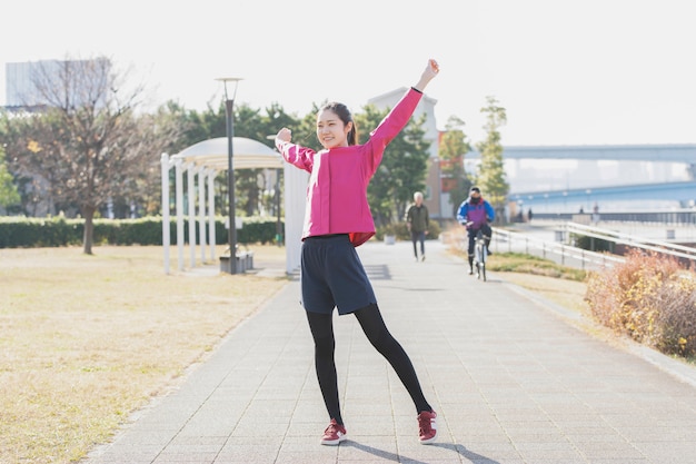 Exercice de femme asiatique