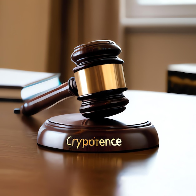 Photo exigences légales en matière de crypto-monnaiele concept de gage et de cryptoprotection légale de la crypto- monnaie