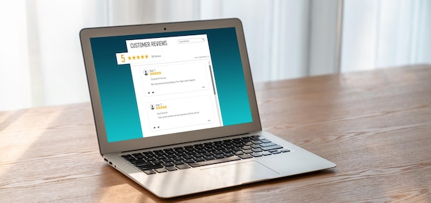 Photo expérience client et analyse des avis par un logiciel informatique moderne