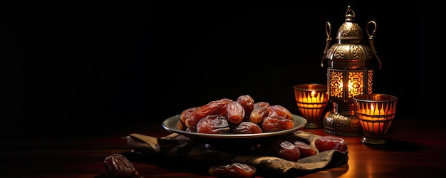 Une expérience de diner la nuit avec un bol de dattes fraîches 40 bougies fournissent une atmosphère chaleureuse et confortable