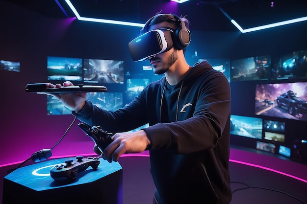 Une expérience de jeu immersive intégrant des accessoires VR