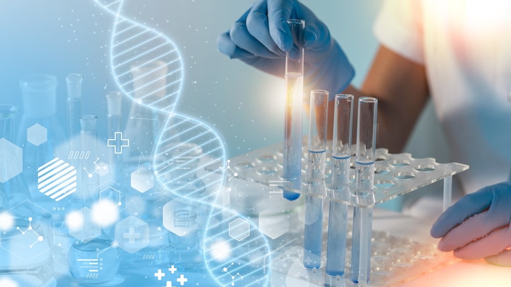 Photo expérience pour la biotechnologie avec la science de la chimie