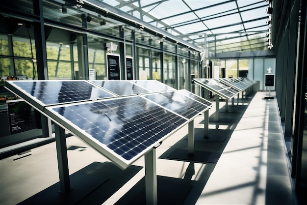 exploitation de panneaux solaires Source d'électricité alternative Concept de ressources durables