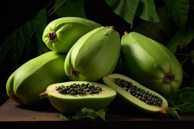 Photo explorant les bienfaits pour la santé du papaya vert