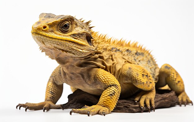 Photo explorant l'énigme la créature tuatara isolée sur un fond transparent