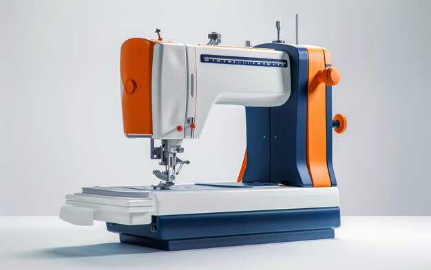 Explorant la polyvalence des machines Serger sur un fond blanc