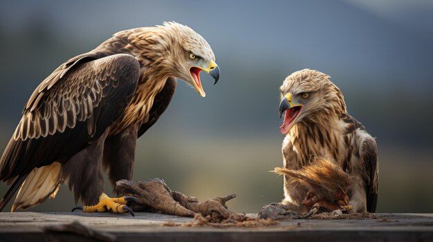 Photo l'exploration de la diversité de l'alimentation de l'aigle