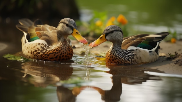 Exploration des habitudes alimentaires et du comportement alimentaire du canard mallard avec le Canon M50