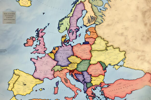 Explorer l'Europe Révéler sa beauté sur la carte du monde Ratio d'aspect 32