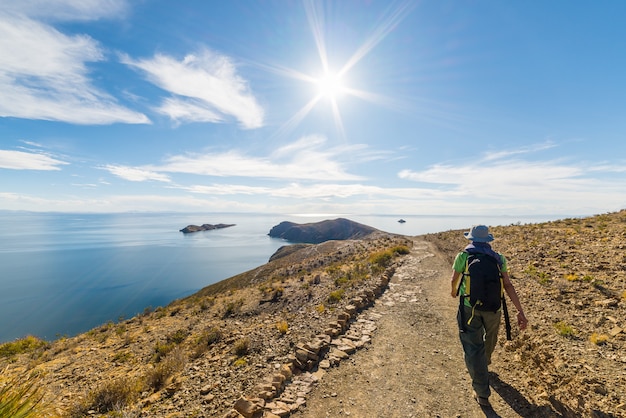 Explorer l'île du soleil, lac Titicaca, Bolivie