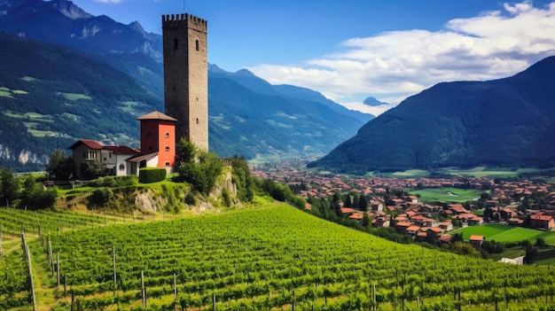 Explorez la beauté de Bolzano lors de vos prochaines vacances Castello di Tirolo avec la tour sur la colline