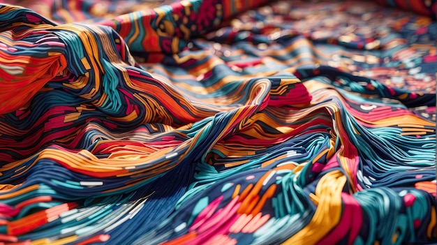 Photo explorez des images de broderie textile hispaniques vibrantes pour un art authentique