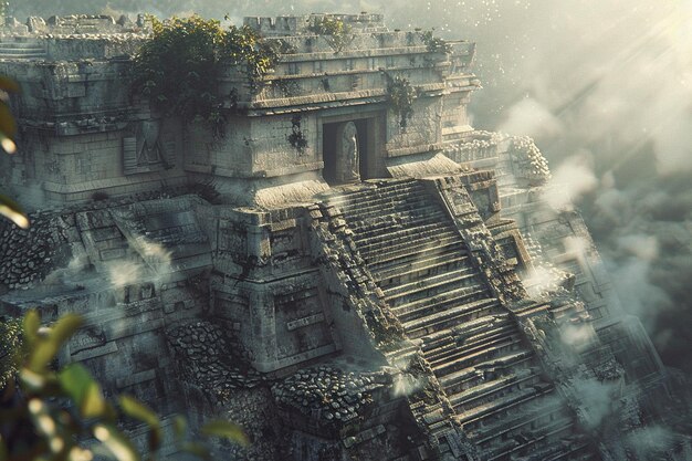 Photo explorez les merveilles architecturales de chichen itza