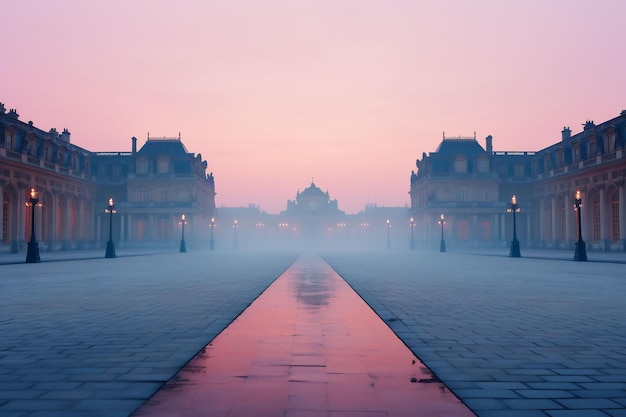 Explorez l'opulent château français de Versailles et ses fontaines de jardins vibrantes et colorées