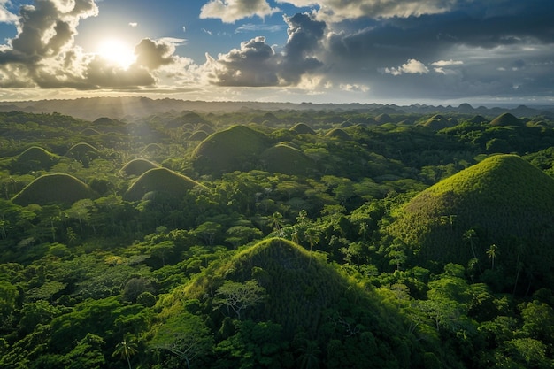 Photo explorez les paysages enchanteurs de bohol où générative ai