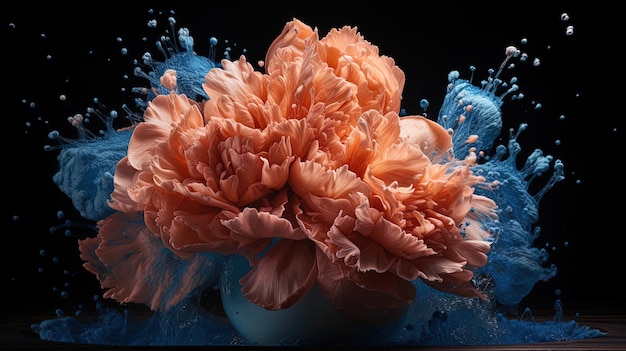 Cette explosion chromatique se combine avec des éléments 3D pour une composition unique et accrocheuse