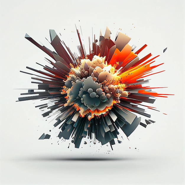 Photo une explosion colorée avec beaucoup de formes et de couleurs.