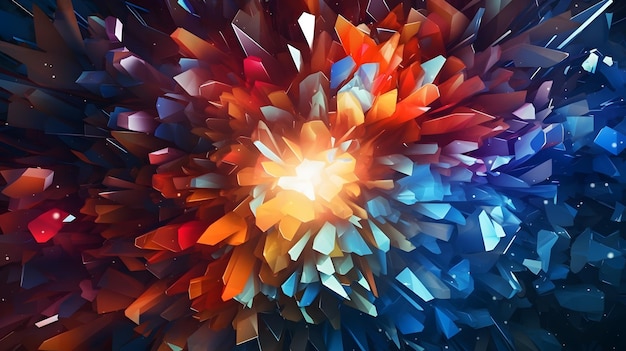 une explosion colorée