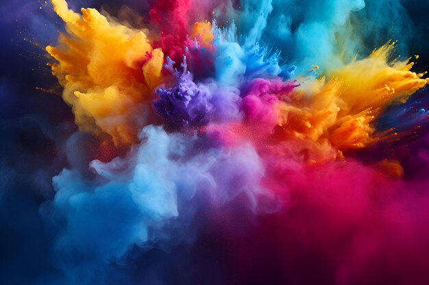 Une explosion de couleurs Holi vives