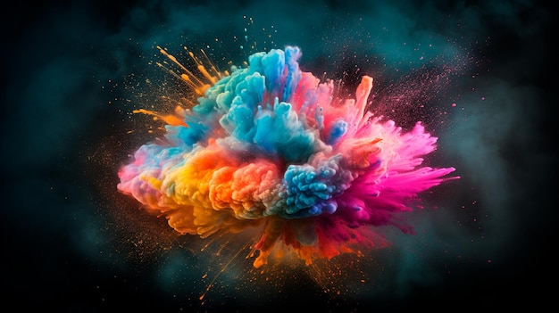 explosion de couleurs de peinture