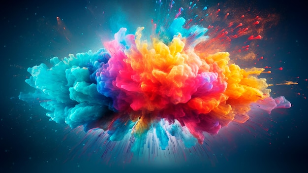 explosion de couleurs de peinture