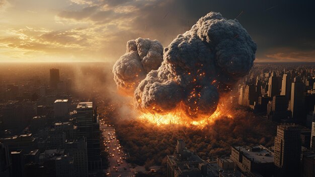 Explosion dans la ville photo