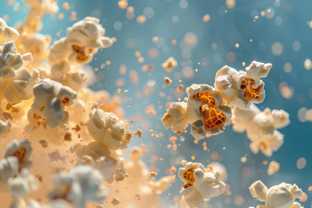 L'explosion du pop-corn volant Le concept du cinéma du pop- corn copie l'espace