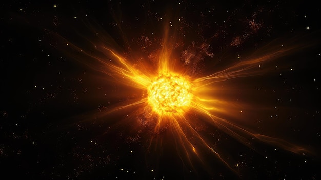 Photo l'explosion du soleil qui explose