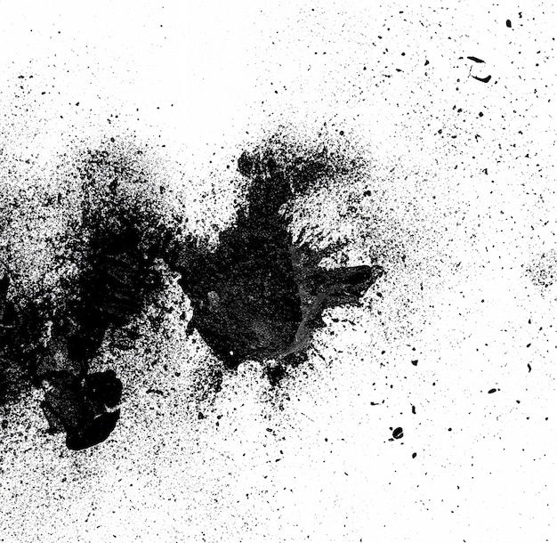 Photo explosion dynamique abstraite de particules noires