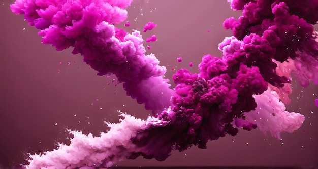 Explosion d'éclaboussure de couleur Happy Holi de fond de poudre colorée généré par Ai