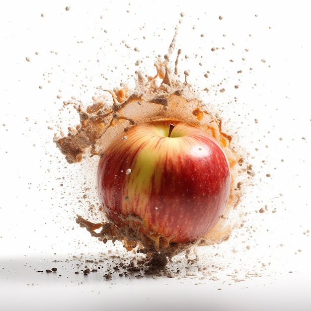 explosion d'éclaboussure de pomme