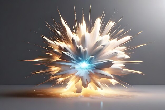 Une explosion d'éclatement de lumière blanche