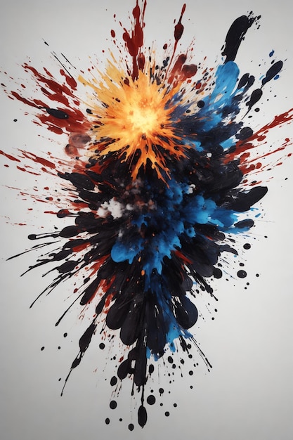 Photo explosion d'effet d'encre