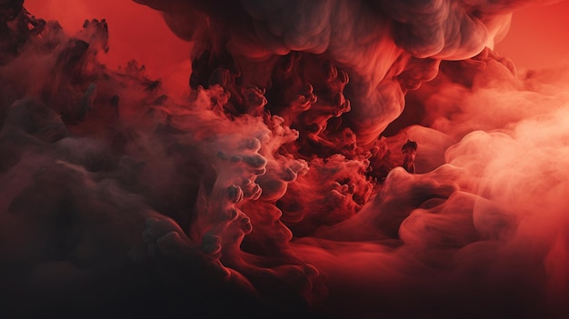 Explosion enflammée de magma dans le ciel illustration 3D générative ai