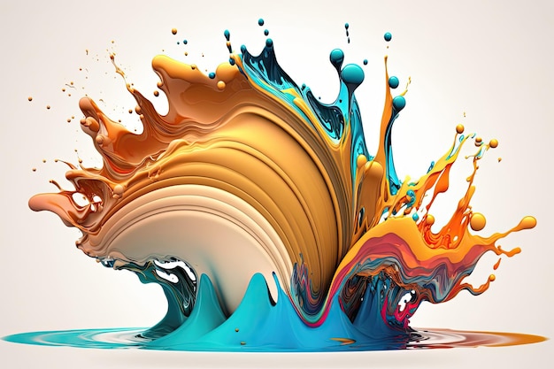 Explosion de flux de mouvement liquide vague abstraite colorée