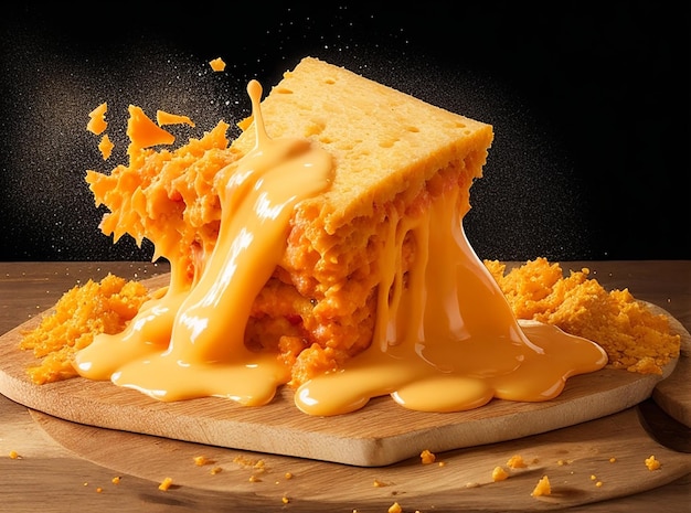 explosion de fromage cheddar