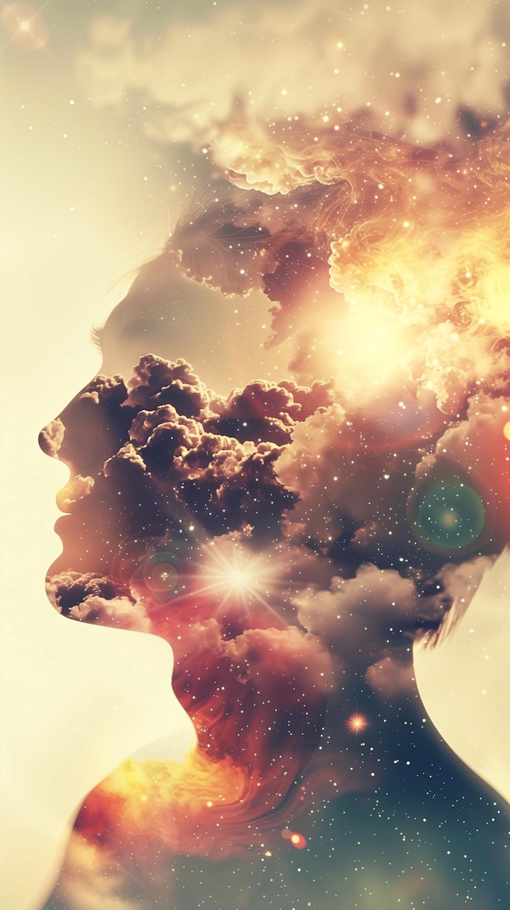 Photo une explosion de pensées